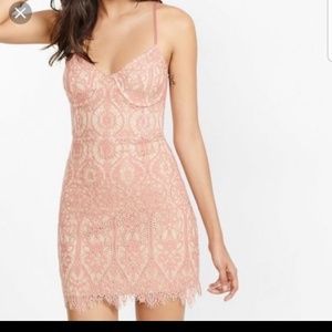Express lace underwire dress